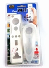 Siliconen hoesje voor Wii-controllers (transparant-wit) 