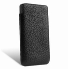Universele zwart leren hoes XL (o.a. Galaxy S2, iPhone) 