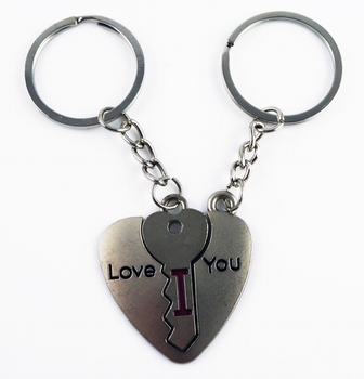 2-delige liefdes sleutelhanger I Love You (Sleutel/Hart)