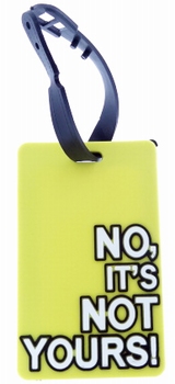 Gele bagage label