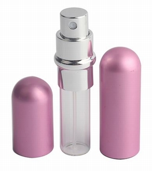 5 ml navulbare aluminium parfum verstuiver spray fles roze