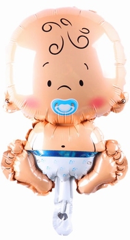 Folie helium ballon Baby jongen blauw 44cm