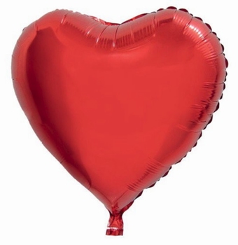 Folie helium ballon rood hart 75cm