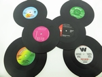 Vinyl record onderzetters (6 Stuks) 