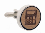 Houten manchetknopen Rekenmachine Accountant  
