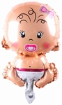 Folie helium ballon Baby meisje roze 44cm
