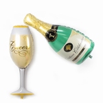 Folie helium ballon Champagnefles en Champagneglas 102cm