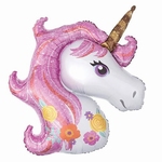 Folie helium ballon Eenhoorn Roze 34cm